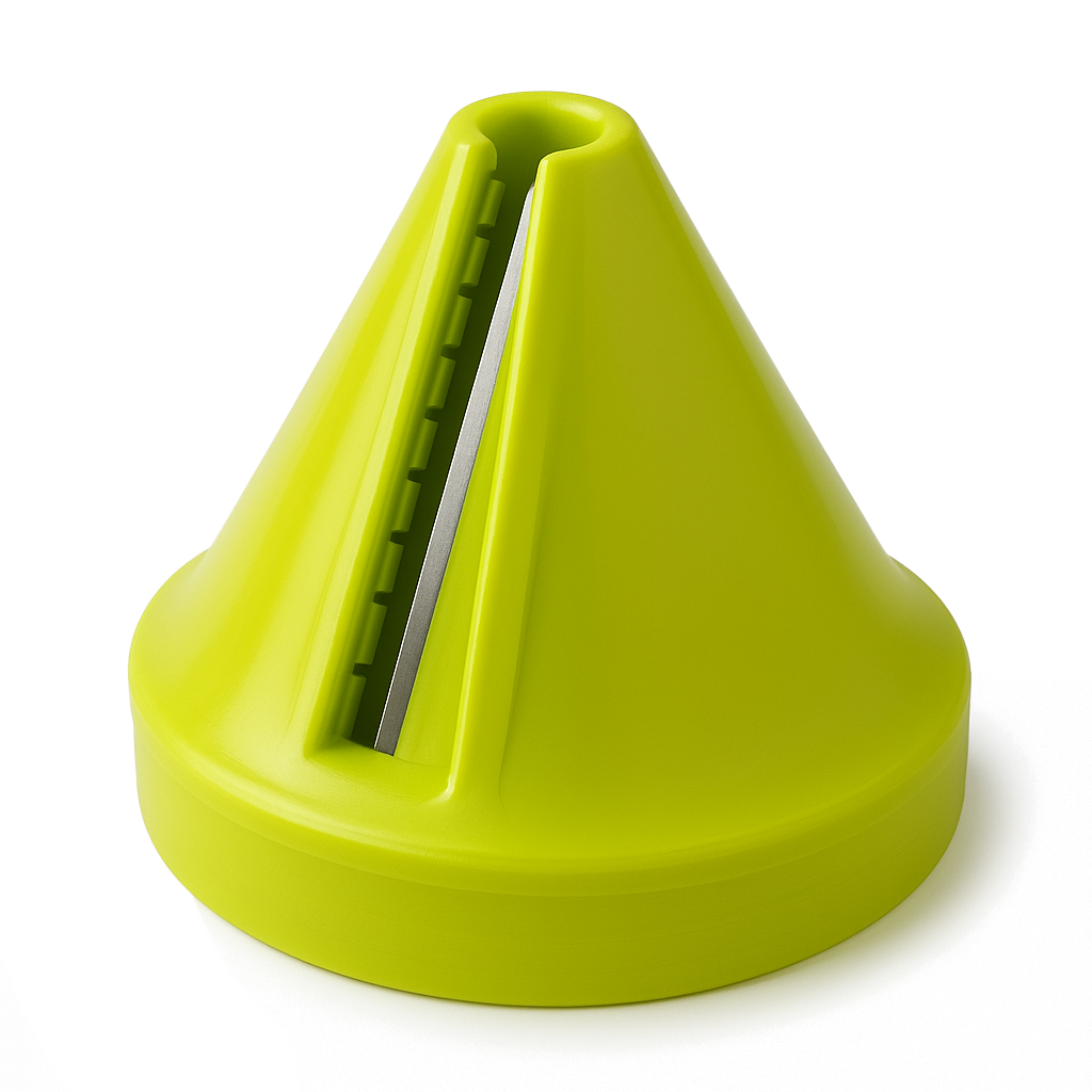 PowerUp Temperino per Zucchine e Carote - Tagliaverdure Manuale Compatto in Plastica e Acciaio Inox, Verde
